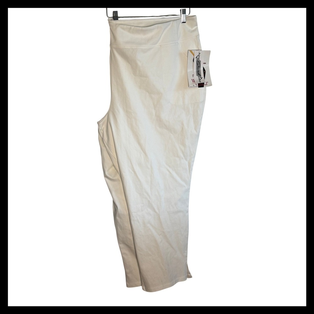 NWT Women with Control‎ Prime Stretch Denim White Pull On Enhancing Pants 5X